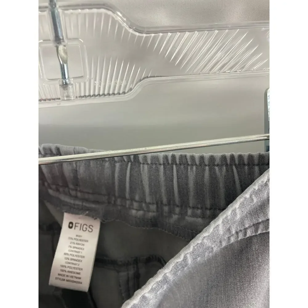 Figs Tansen Jogger Scrub Pants Men’s Gray Green Drawstring Size L MXXSW2004